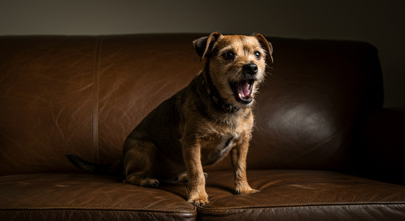 puppy barking on sofa behavior problem 12months-1