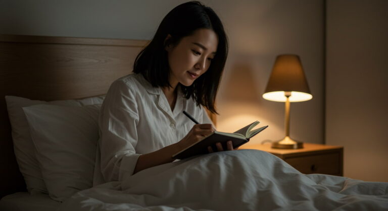 sleep-diary-woman-night-writing-bed-1