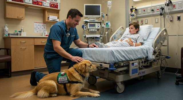 therapy-dog-child-emergency-room-bed-1